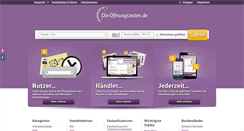 Desktop Screenshot of die-oeffnungszeiten.de